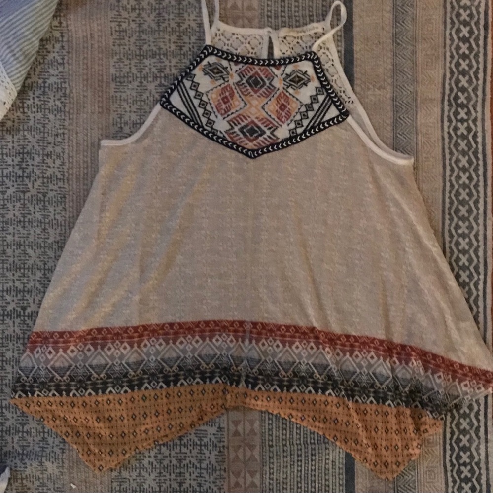 Soft blouse with gentle embroidery on the top